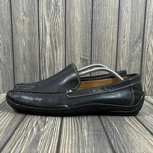 Donald Pliner EIVE Leather Driving Shoes Loafers Moccasins‎ Men Sz 12 Italian